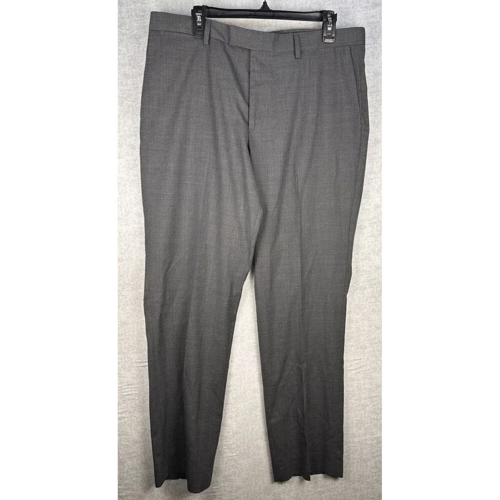 Banana Republic Performance Pant Slim Fit Grey Wool Blend  35” X 32” Trouser